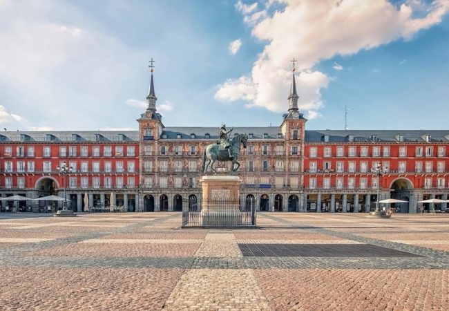 Plaza Mayor in Madrid city, Spain
